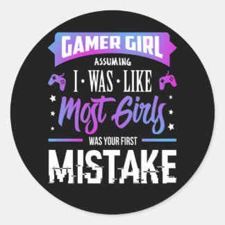 Rond Sticker pour fille de joueur