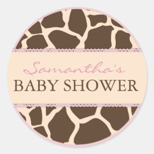 Rond Sticker pour filles Safari D2