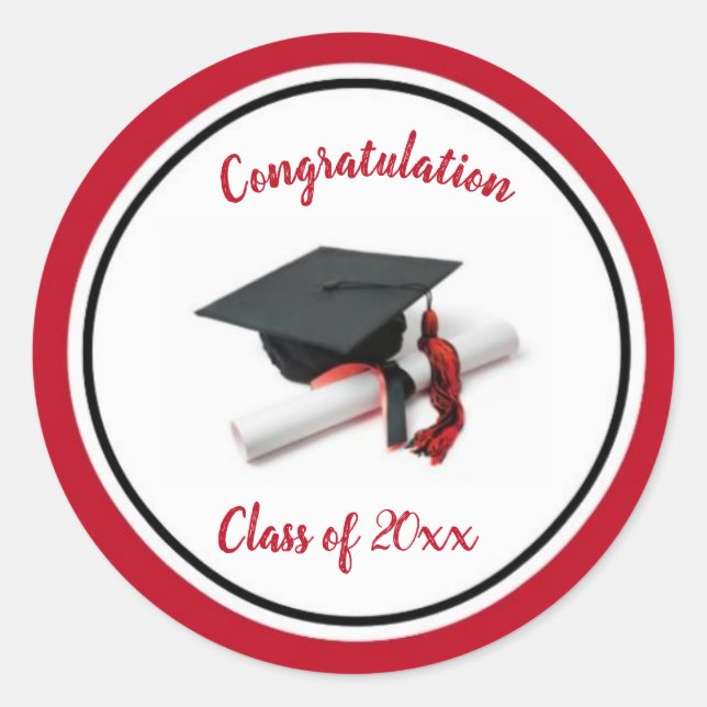 Rond Sticker pour graduation personnalisée (Devant)