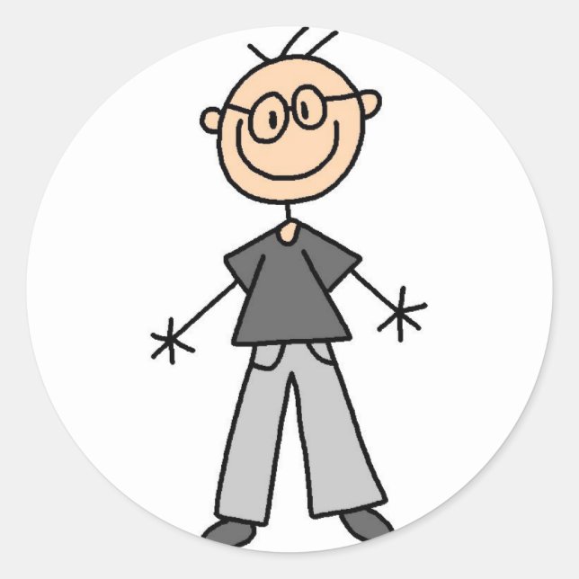 Rond Sticker pour grand-père Figure (Devant)