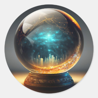 Rond Sticker pour la balle de cristal de la prospérité