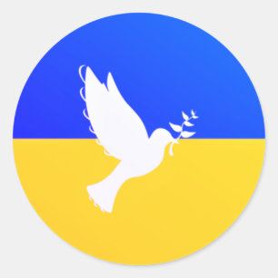 Rond Sticker pour la colombe de paix - Liberté - Paix
