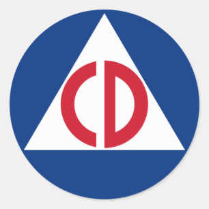 Rond Sticker pour la défense civile