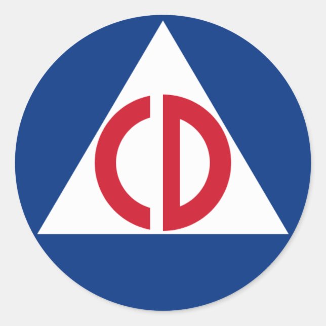 Rond Sticker pour la défense civile (Devant)