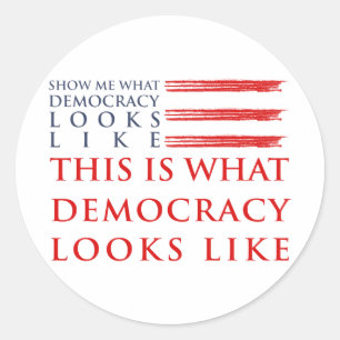 Rond Sticker pour la démocratie