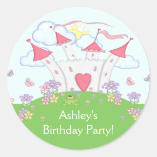 Rond Sticker pour la fête d'anniversaire du château de