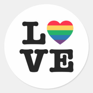 Rond Sticker pour la fierté cardiaque d'amour