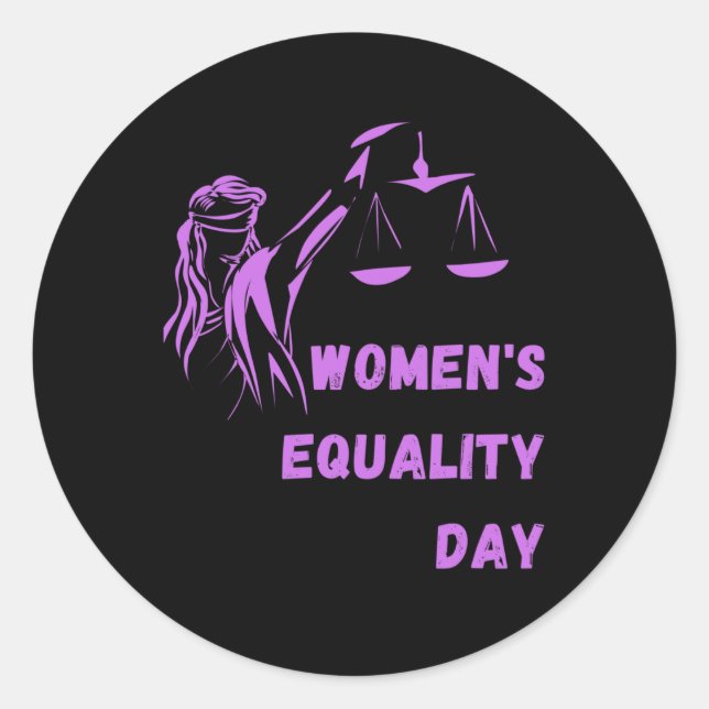 Rond Sticker pour la Journée de l'égalité des femmes2 (Devant)