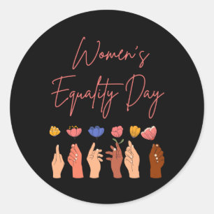 Rond Sticker pour la Journée de l'égalité des femmes3