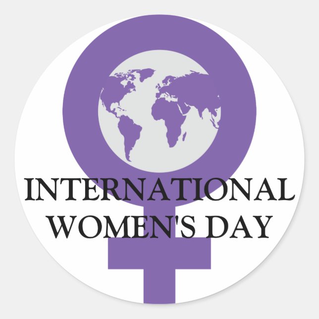 Rond Sticker pour la Journée des Femmes (Devant)