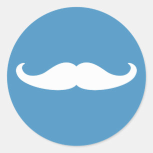 Rond Sticker pour la moustache révélateur de genre