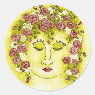 Rond Sticker pour la nymphe rose