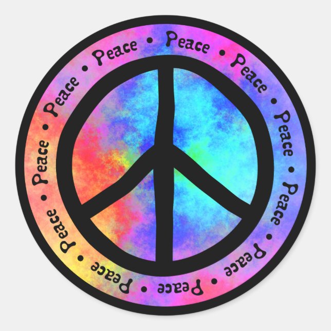 Rond Sticker pour la paix (Devant)