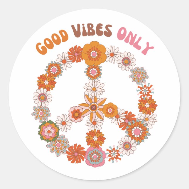 Rond Sticker pour la paix (Devant)