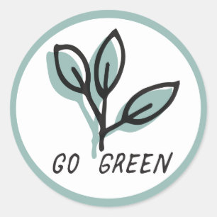 Rond Sticker pour la sensibilisation à l'environnement 