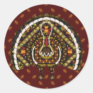 Rond Sticker pour la Turquie d'automne