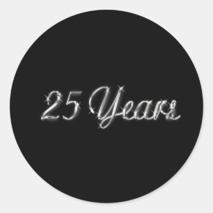 Rond Sticker pour l'anniversaire de 25 ans