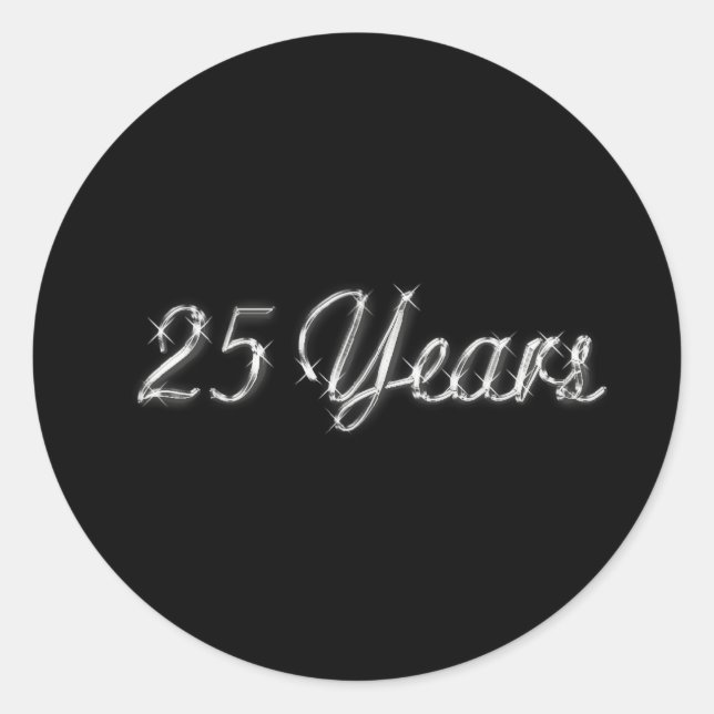 Rond Sticker pour l'anniversaire de 25 ans (Devant)