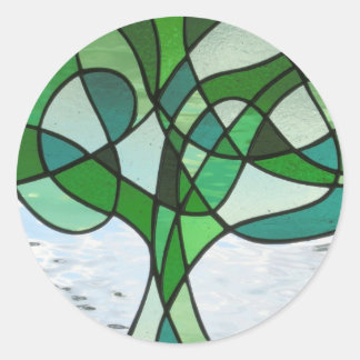 Rond Sticker pour l'arbre abstrait de vie