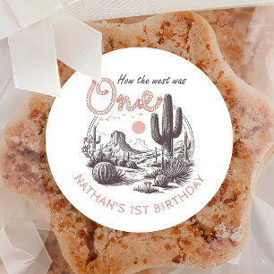 Rond Sticker pour le 1er anniversaire de Desert Western