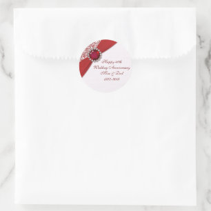Rond Sticker pour le 40e anniversaire du Mariage