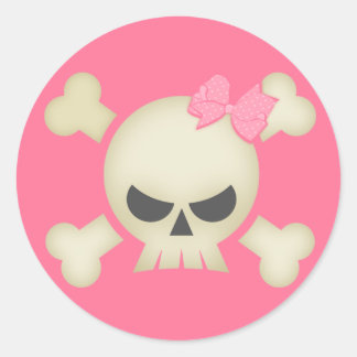 Rond Sticker pour le crâne et la corne (rose)