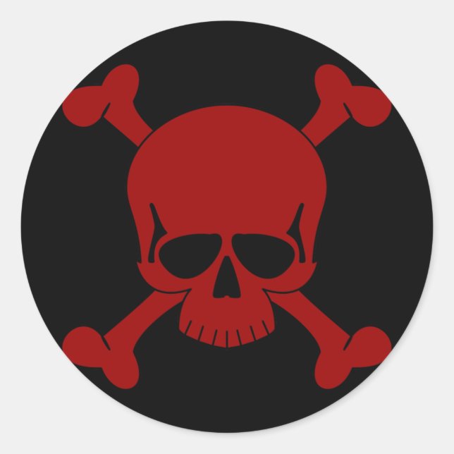Rond Sticker pour le crâne et les os croisés (Devant)