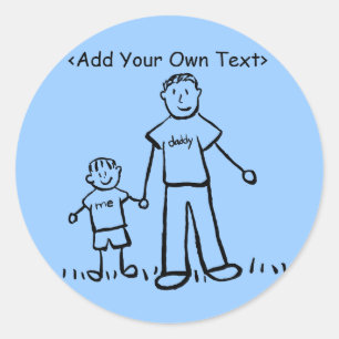 Rond Sticker pour le garçon de papa (Personnaliser du t