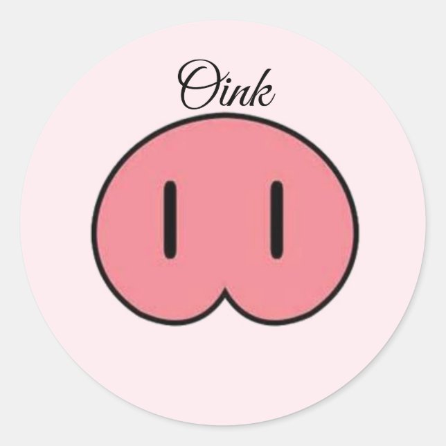 Rond Sticker pour le museau de porc (Devant)