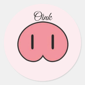 Rond Sticker pour le museau de porc