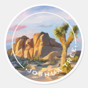 Rond Sticker pour le parc national Joshua Tree