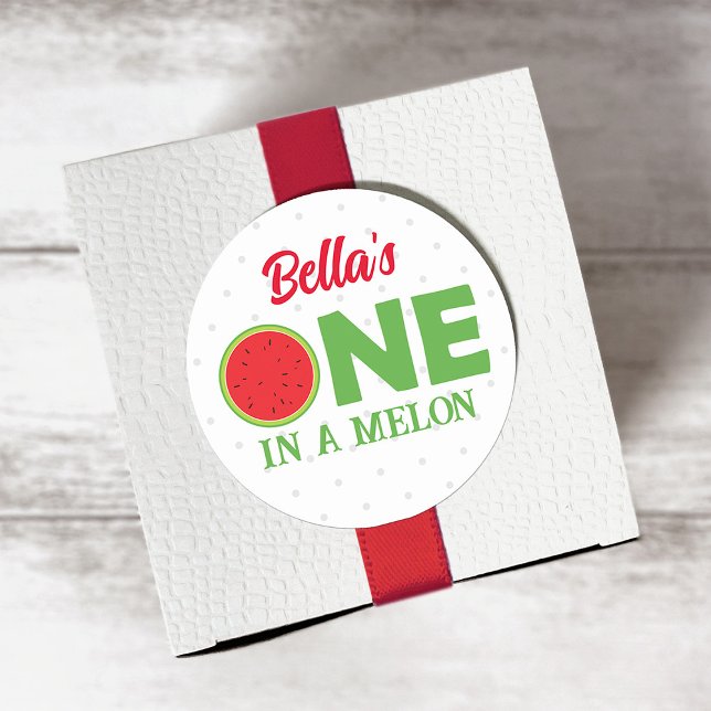 Rond Sticker pour le premier anniversaire de la pastèqu (Créateur téléchargé)