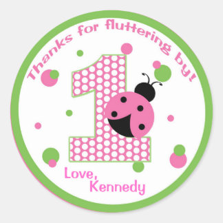 Rond Sticker pour le premier anniversaire de Ladybug