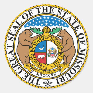 Rond Sticker pour le sceau d'état du Missouri