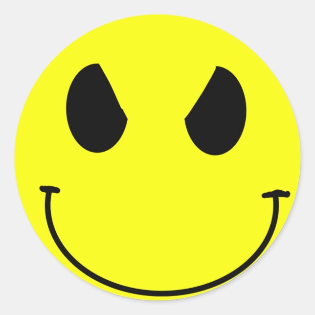 Rond Sticker pour le visage malin (Devant)