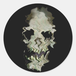 Rond Sticker pour le voyage du crâne