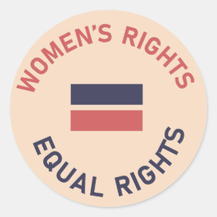 Rond Sticker pour l'égalité des droits des femmes fé