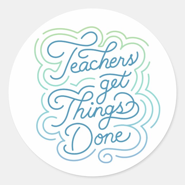 Rond Sticker pour les enseignantes et les enseignants m (Devant)