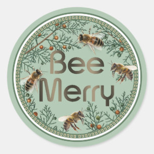 Rond Sticker pour les fêtes d'abeille