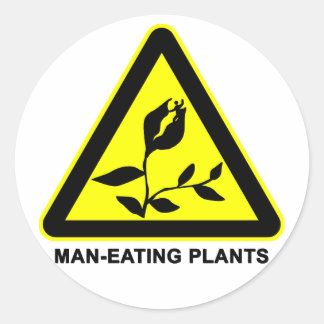 Rond Sticker pour les Plantes avertisseurs