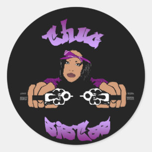 Rond Sticker pour les soies Thug