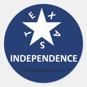Rond Sticker pour l'indépendance du Texas