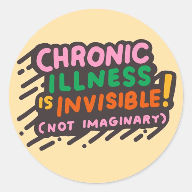 Rond Sticker pour maladie chronique (Devant)