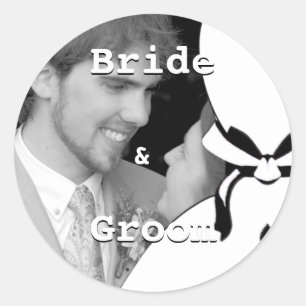 Rond Sticker pour mariée et chambre avec votre photo