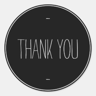 Rond Sticker pour Merci d'entreprise noir
