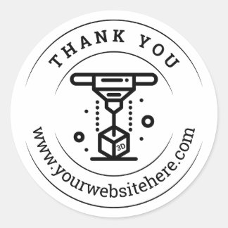 Rond Sticker pour Merci pour petites entreprises d'impr