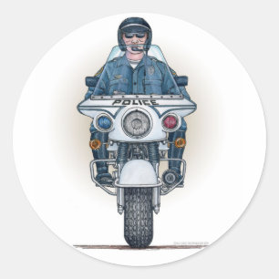 Rond Sticker pour moto de police