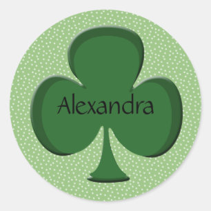 Rond Sticker pour nom Shamrock Alexandra / Sceau