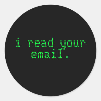 Rond Sticker pour ordinateur portable pirate - E-mail