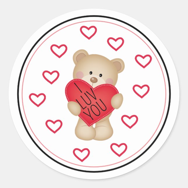Rond Sticker pour ours en peluche (Devant)